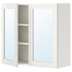 ENHET Mirror cabinet with 2 doors, white/white frame, 80x32x75 cm