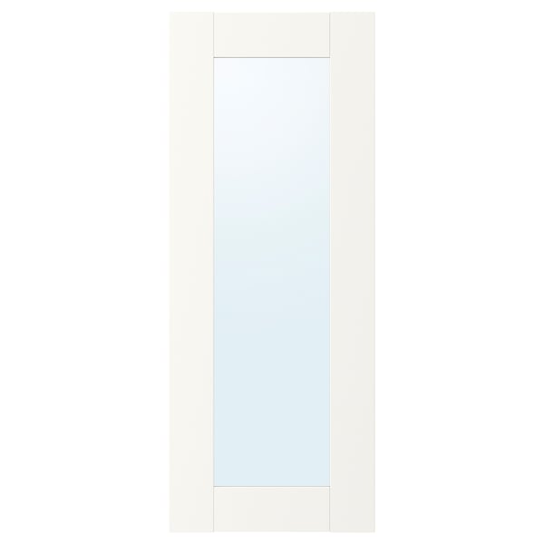 ENHET Mirror door, white frame, 30x75 cm