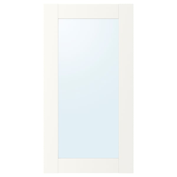 ENHET Mirror door, white frame, 40x75 cm
