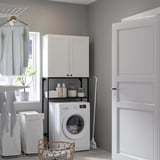 ENHET Storage combination, anthracite/white frame, 80x32x204 cm
