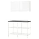 Option: ENHET Storage combination, white/high-gloss white, 123x63.5x207 cm