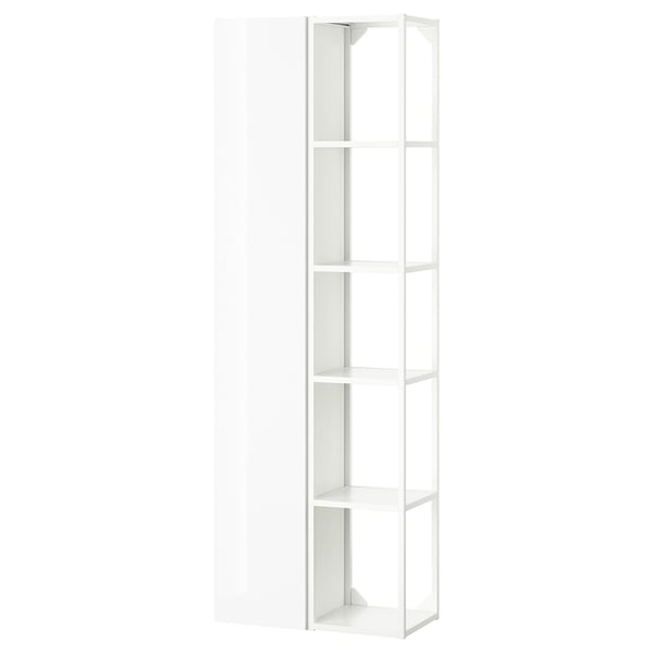ENHET Storage combination, white/high-gloss white, 60x32x180 cm