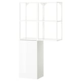 ENHET Storage combination, white/high-gloss white, 80x32x150 cm