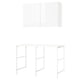 ENHET Storage combination, white/high-gloss white, 139x63.5x90.5 cm