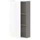 ENHET Wall cb w 2 shlvs/door, grey/high-gloss white, 40x17x75 cm