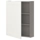 ENHET Wall cb w 2 shlvs/door, grey/white frame, 60x17x75 cm