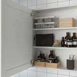 ENHET Wall cb w 2 shlvs/door, white/white frame, 60x17x75 cm
