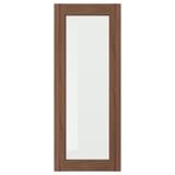 ENKÖPING Glass door, brown walnut effect, 40x100 cm
