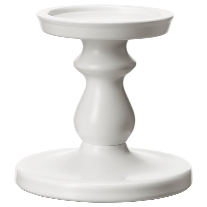 ERSÄTTA block candle holder, white, 13 cm IKEA
