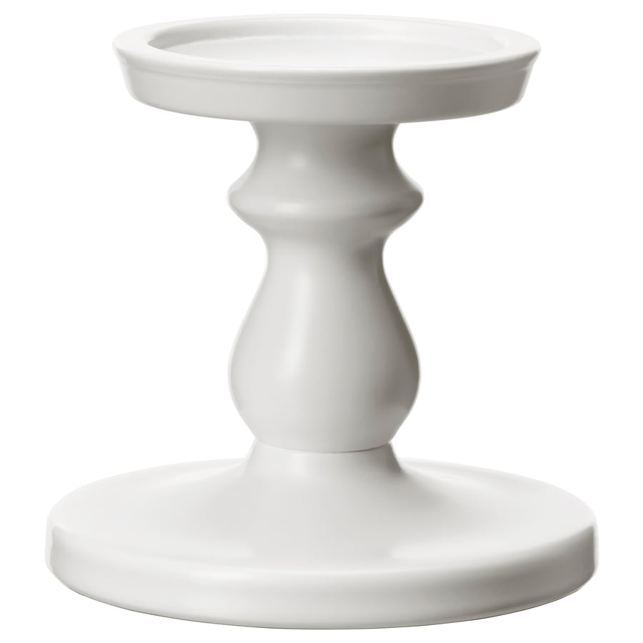 ERSÄTTA block candle holder, white, 13 cm IKEA