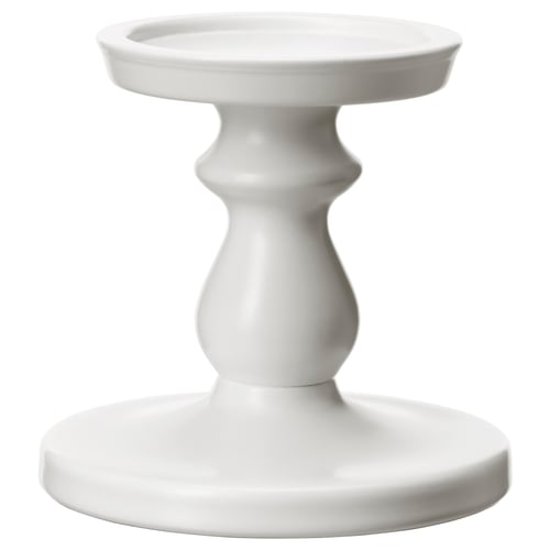 ERSÄTTA block candle holder, white, 13 cm IKEA