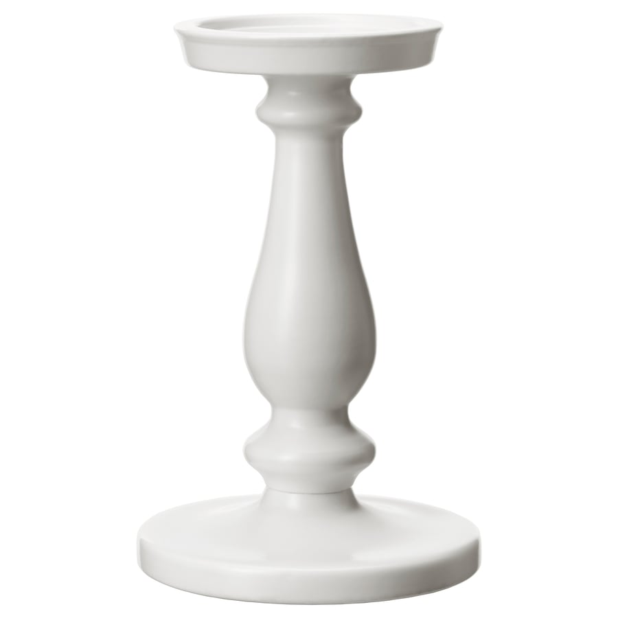 ERSÄTTA block candle holder, white, 21 cm IKEA