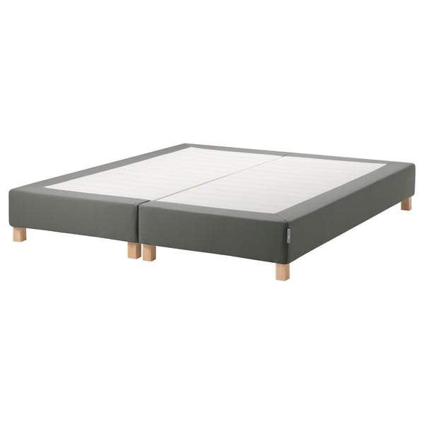 ESPEVÄR Slatted mattress base with legs, dark grey, Standard Super King IKEA