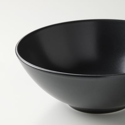 FÄRGKLAR Bowl, matt dark grey, 16 cm