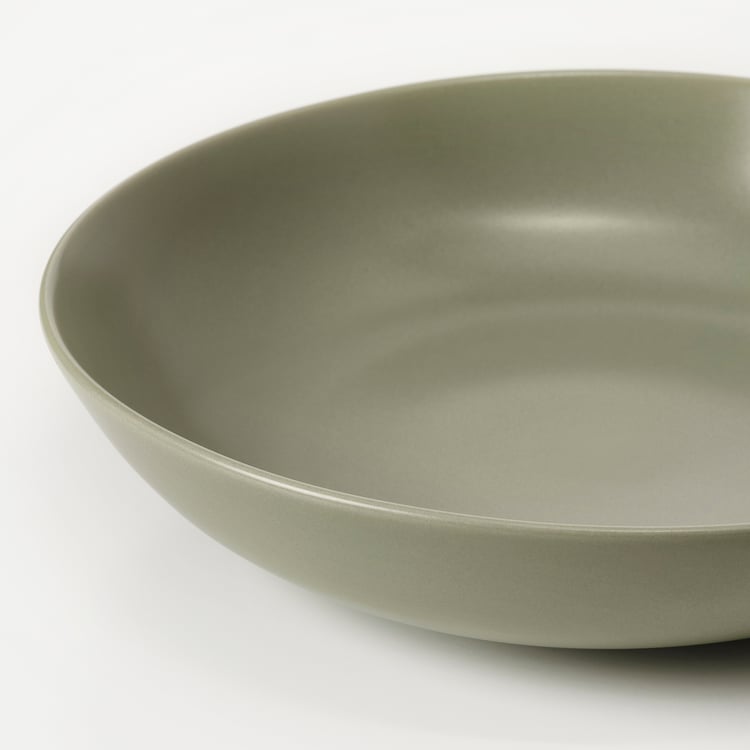 FÄRGKLAR deep plate, matt green, 23 cm IKEA