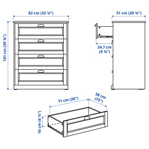 Illustration with measurements for the product: FÅGELFJÄLLET.