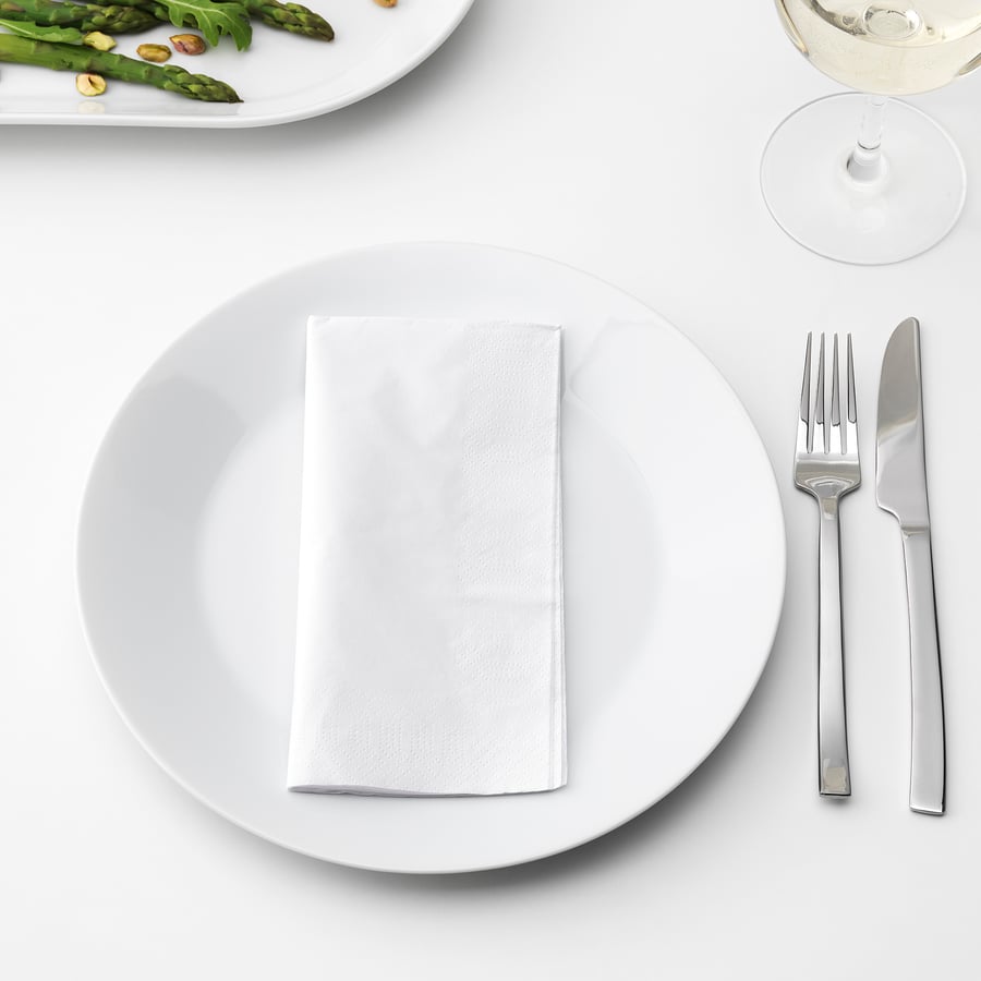 FANTASTISK paper napkin, white, 40x40 cm IKEA
