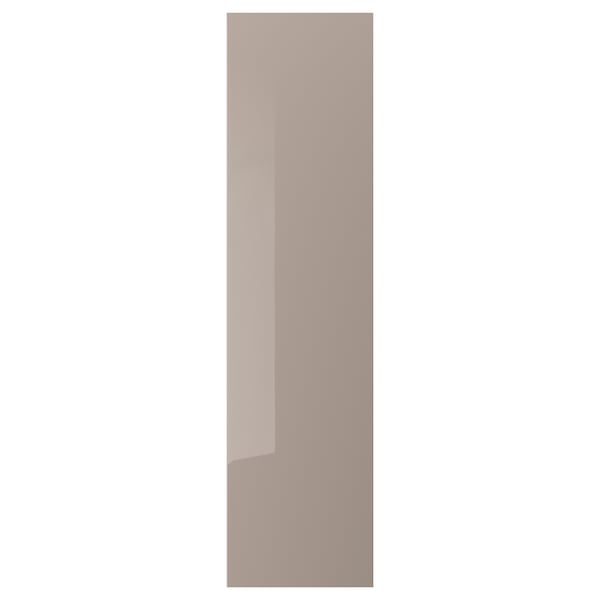 FARDAL Door, high-gloss dark beige, 50x195 cm