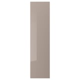 FARDAL Door, high-gloss dark beige, 50x195 cm