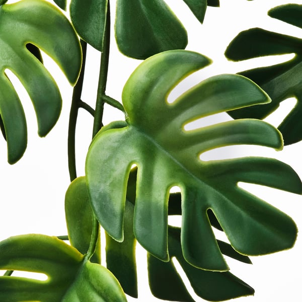 FEJKA Artificial potted plant, in/outdoor hanging/Monstera, 9 cm