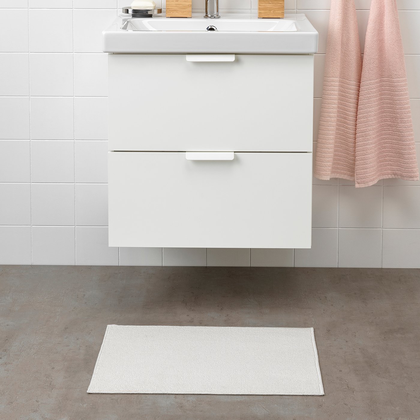 FINTSEN white, Bath mat - IKEA