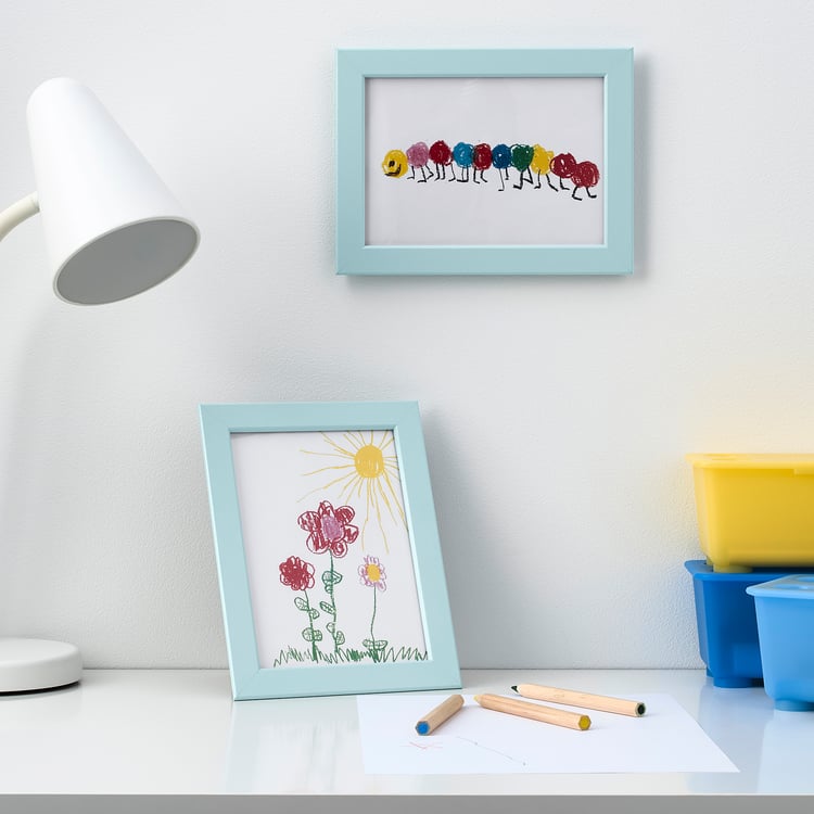 FISKBO light blue photo Frame, 13x18 cm IKEA