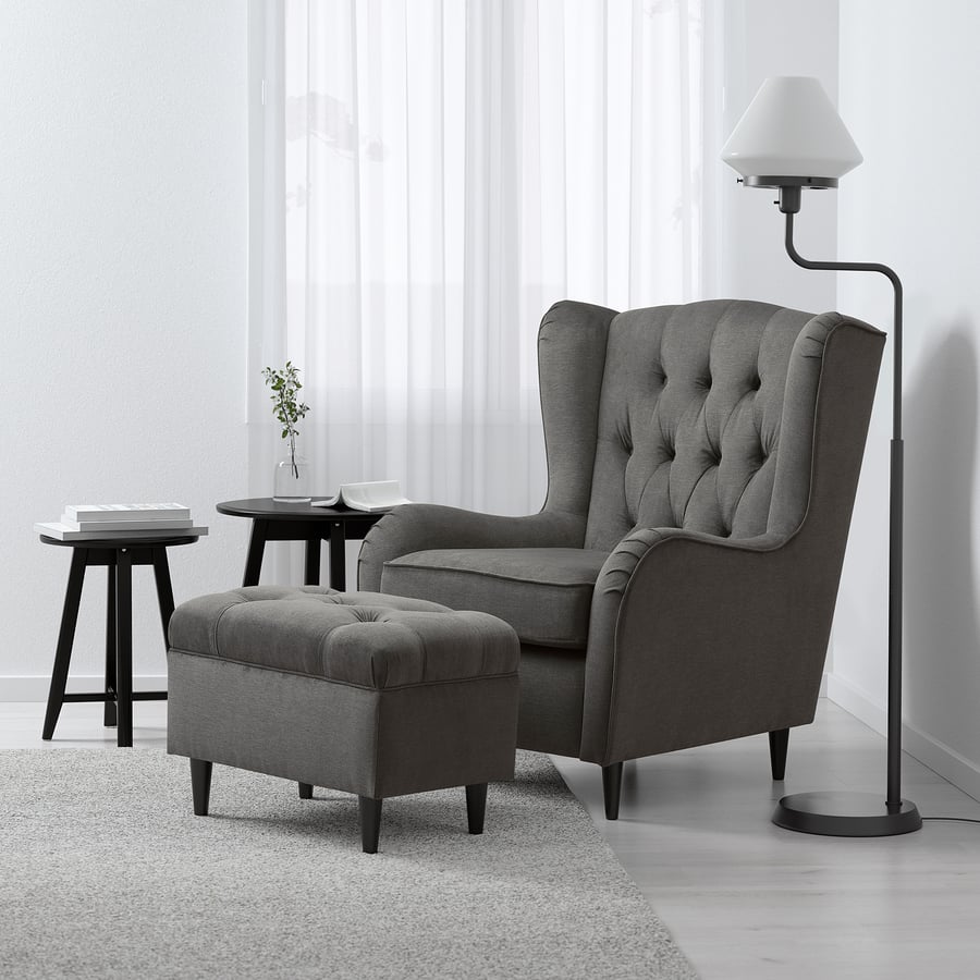 FLÄCKEBO Wing chair, grey IKEA