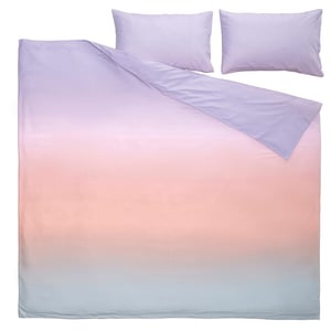 FLÄDERBUSKE Duvet cover and 2 pillowcases, multicolour, 200x200/50x80 cm