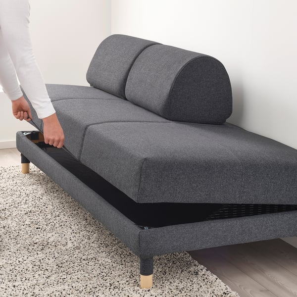 Flottebo Gunnared Medium Grey Sofa Bed 90 Cm Ikea