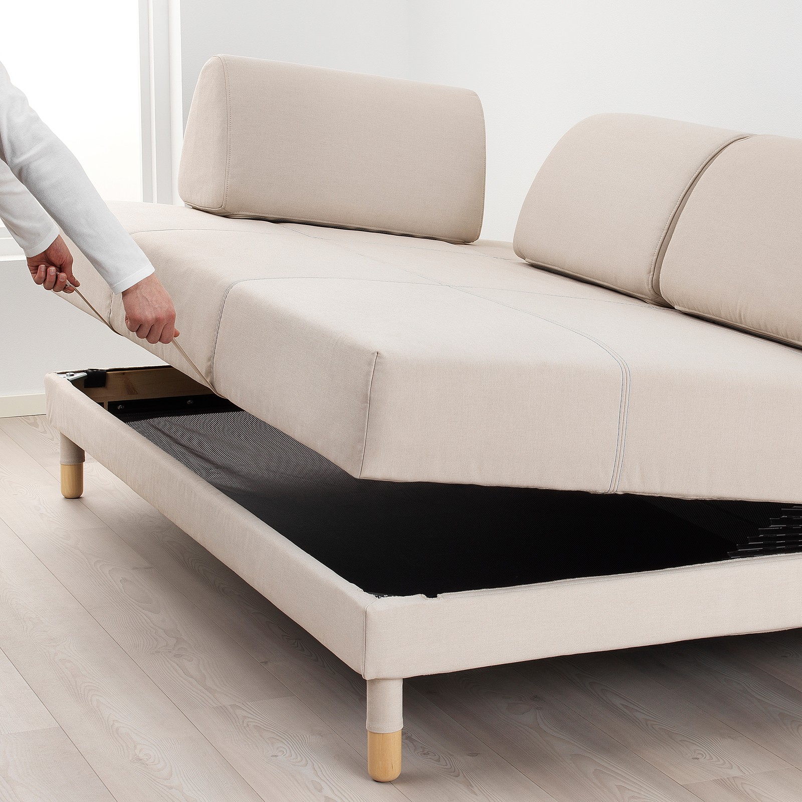 FLOTTEBO Vissle beige, Sofabed, 120 cm IKEA