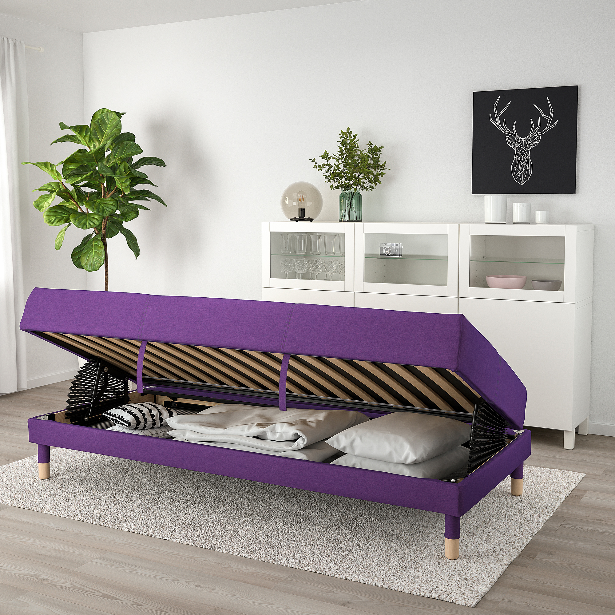 FLOTTEBO Vissle purple, Sofabed, 90 cm IKEA