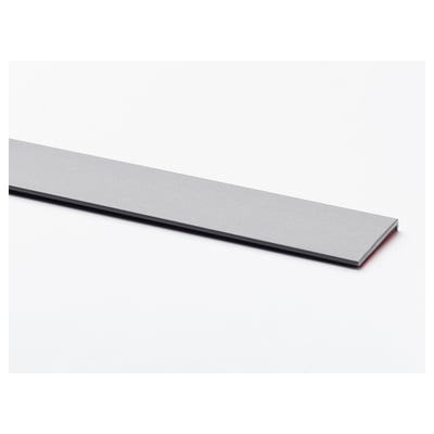 FÖRBÄTTRA Cover strip and fittings, stainless steel colour, 59.7x2.2 cm