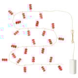 FÖSSTA LED lighting chain with 24 lights, candied hawthorn/red