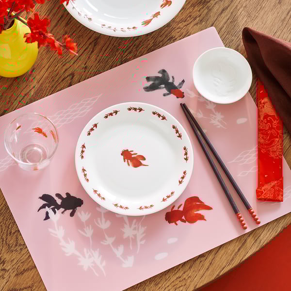 FÖSSTA Place mat, goldfish, 45x35 cm