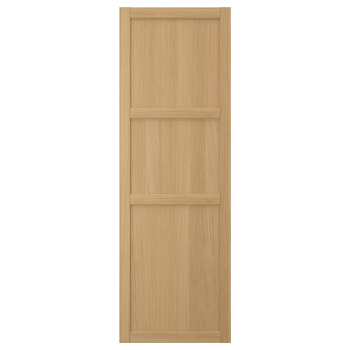 Forsbaka kitchen cabinet door, warm oak veneer, rectangular with bevelled edges.