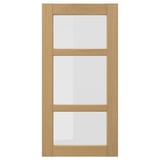 FORSBACKA Glass door, oak, 40x80 cm