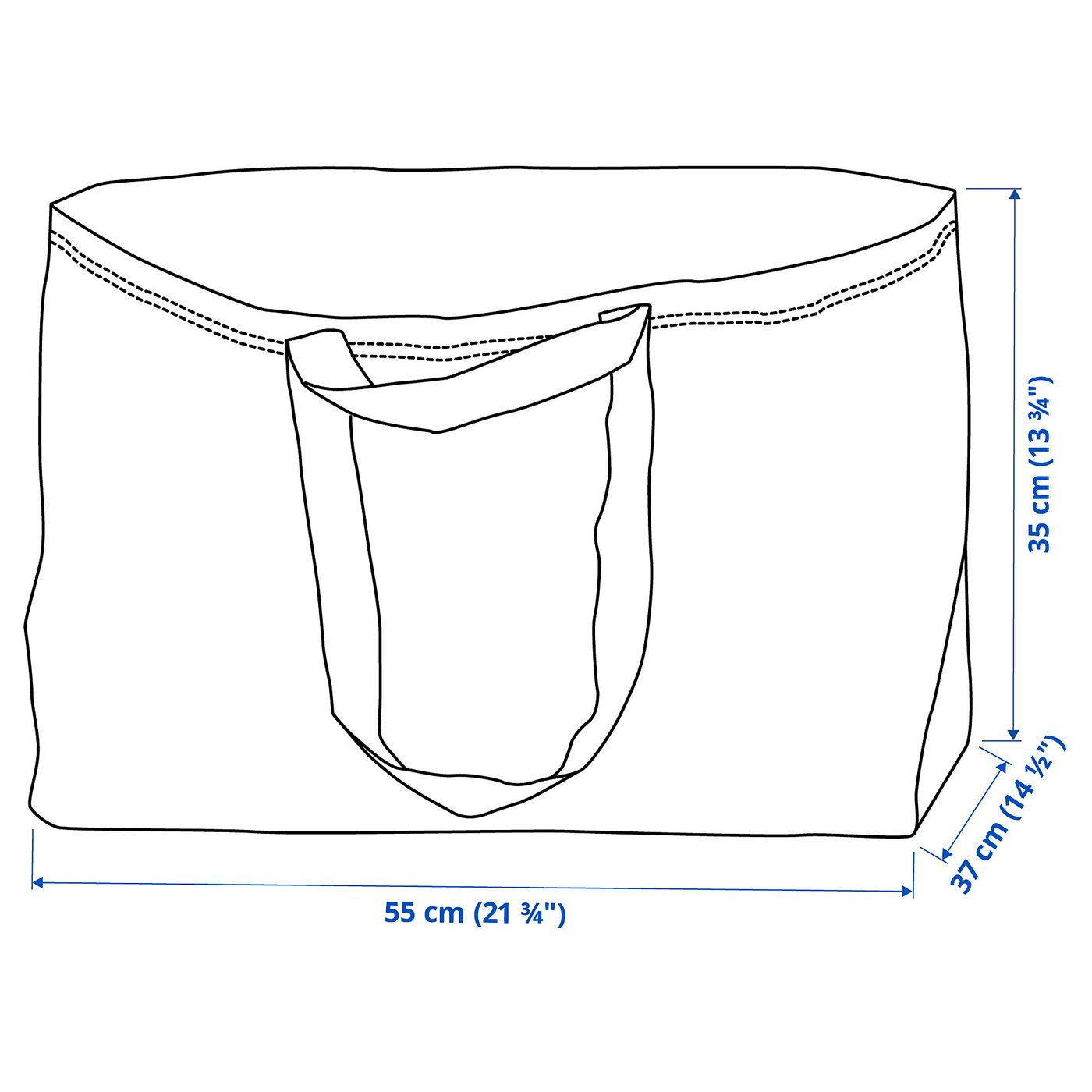 Ikea FRAKTA Borsa Termica Frozen 504.480.69 - 38x40 Cm, 2 Pezzi, Mantiene Il Freddo/Caldo
