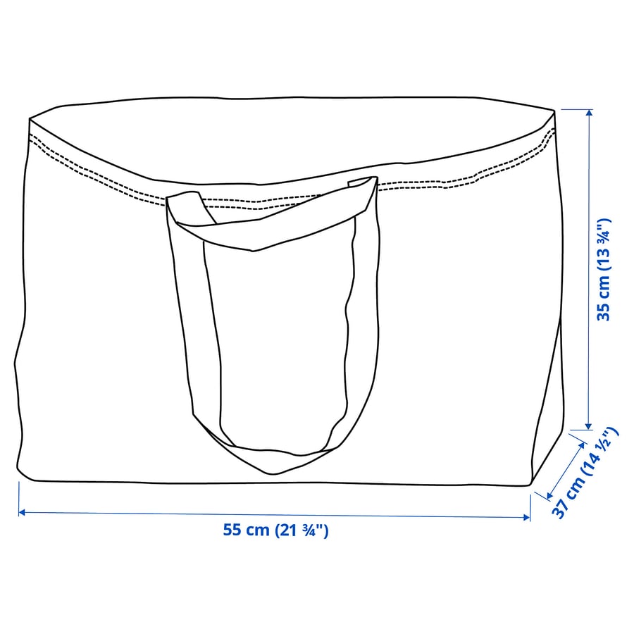 FRAKTA carrier bag, large, blue, 55x37x35 cm/71 l IKEA