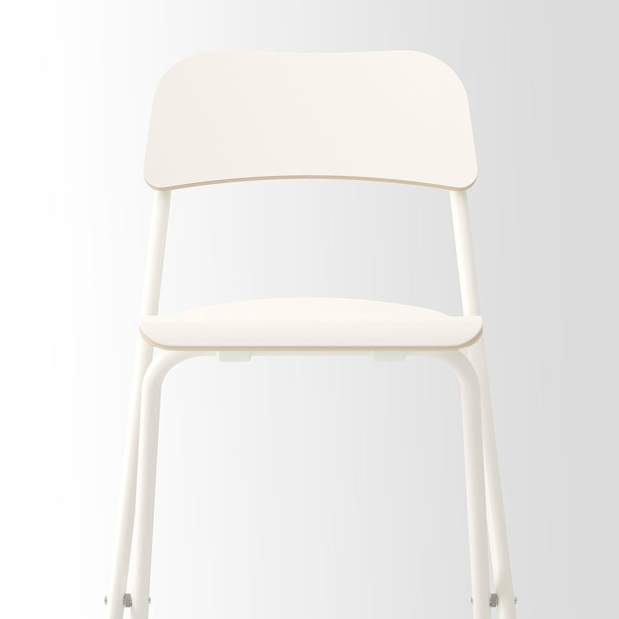 FRANKLIN bar stool with backrest, foldable, white, Width 52 cm IKEA