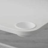 FREDDE Gaming desk, white, 140/185x74x146 cm