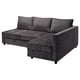 FRIHETEN Corner sofa-bed with storage, dark grey