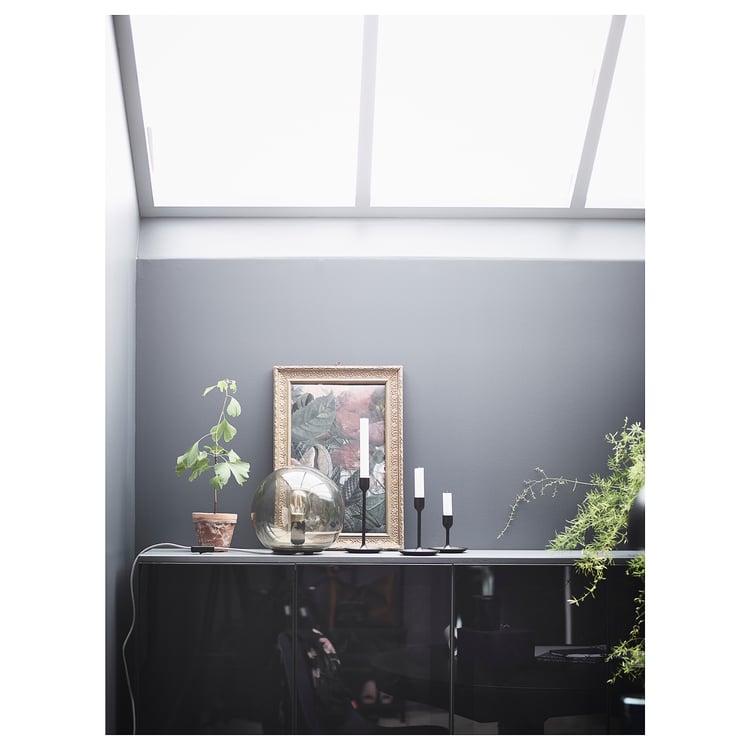 FULLTALIG candlestick, set of 3, black IKEA