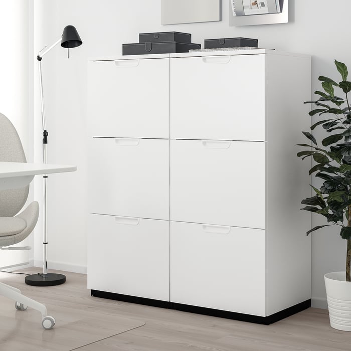 GALANT storage combination with filing, white, 102x120 cm IKEA