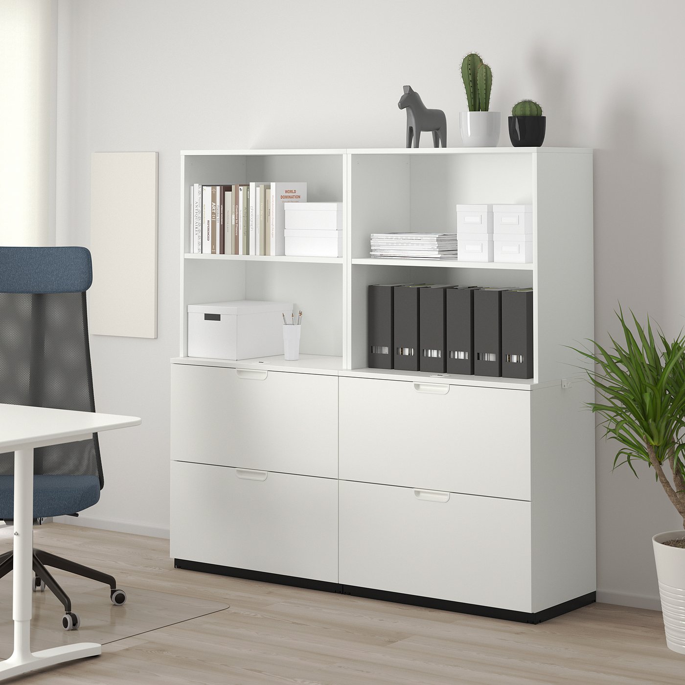 GALANT Storage combination with filing, white, 160x160 cm IKEA