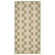 GÅNGSTIG Kitchen mat, flatwoven green/off-white, 80x150 cm