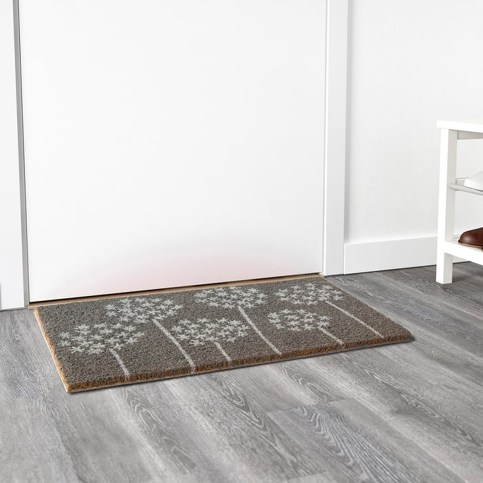 GIMMING door mat, grey/white, 40x70 cm IKEA