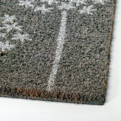 GIMMING door mat, grey/white, 40x70 cm IKEA