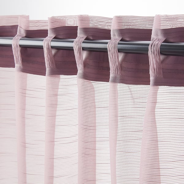 GJERTRUD sheer curtains, 1 pair, pink, 145x250 cm IKEA