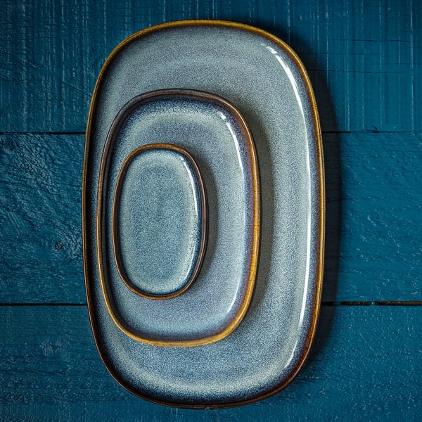 GLADELIG Plate, blue, 12x7 cm IKEA