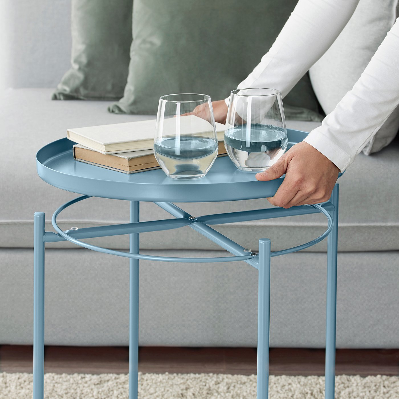 Gladom Blue Tray Table 45x53 Cm Ikea